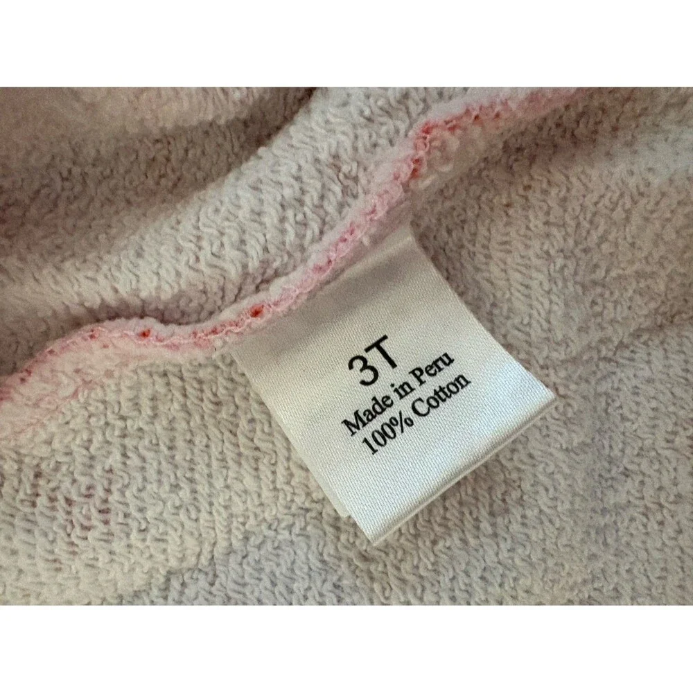 Piccolina Pink Sweatshirt Jacket, Map Print, Size 3T